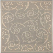 Safavieh Courtyard Grey/Natural 6.6 ft. x 6.6 ft. Square Area Rug
