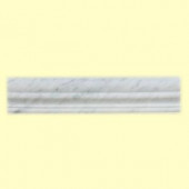 Jeffrey Court Carrara 2 5/8 in. x 12 in. Marble Wall Accent / Trim Tile