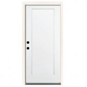 Steves & Sons Premium 1-Panel Primed White Steel Entry Door with 36 in. Right-Hand Inswing and 4 in. Wall
