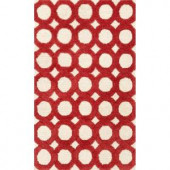 Loloi Rugs Weston Lifestyle Collection Ivory Red 2 ft. 3 in. x 3 ft. 9 in. Accent Rug