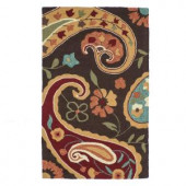 Loloi Rugs Summerton Life Style Collection Chocolate Multi 2 ft. 3 in. x 3 ft. 9 in. Accent Rug