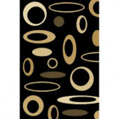 Natco Dimensions Mod Circles Black 7 ft. 10 in. x 10 ft. 10 in. Area Rug