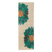 Home Decorators Collection Mora Green 2 ft. 5 in. x 8 ft. Runner