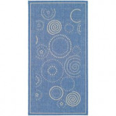 Safavieh Courtyard Blue/Natural 4 ft. x 5.6 ft. Area Rug
