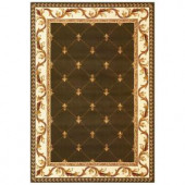 Kas Rugs Elegant Traditions Green 3 ft. 3 in. x 4 ft. 11 in. Area Rug