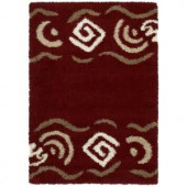 United Weavers Overstock Sideweaver Cranberry 5 ft. 3 in. x 7 ft. 2 in. Contemporary Area Rug