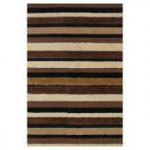 Mohawk Striped 2 ft. 6 in. x 3 ft. 10 in. Cut Above Wood Path Accent Rug
