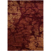 LR Resources Rock Red 7 ft. 10 in. x 10 ft. 6 in. Plush Indoor Area Rug
