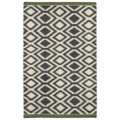Kaleen Nomad Grey 3 ft. 6 in. x 5 ft. 6 in. Area Rug