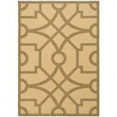Martha Stewart Living Fretwork Sand/Coffee 6 ft. 7 in. x 9 ft. 6 in. Indoor/Outdoor Area Rug