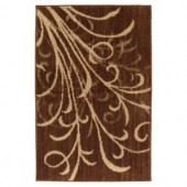 Shaw Living Meadow Dark Brown/Gold 30 in. x 46 in. Scatter Rug