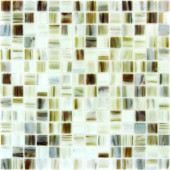 MS International 3/4 in. x 3/4 in. Ivory Iridescent Mosaic - 12 in.x12 in. Sheet