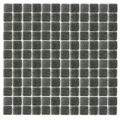 EPOCH Spongez S-Black-1412 Mosaic Recycled Glass 12 in. x 12 in. Mesh Mounted Floor & Wall Tile (5 Sq. Ft./Case)