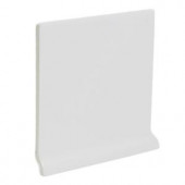U.S. Ceramic Tile Color Collection Matte Tender Gray 4-1/4 in. x 4-1/4 in. Ceramic Stackable Left Cove Base Wall Tile