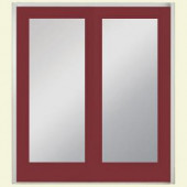 Masonite 72 in. x 80 in. Red Bluff Steel Prehung Right-Hand Inswing 1 Lite Patio Door with No Brickmold in Vinyl Frame
