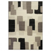 Kas Rugs Patchblock Black/Ivory 7 ft. 10 in. x 11 ft. 2 in. Area Rug