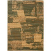LR Resources Contemporary Cream and Dark Yellow Rectangle 5 ft. 3 in. x 7 ft. 5 in. Plush Indoor Area Rug
