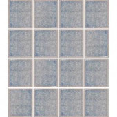 EPOCH Oceanz Arctic Blue-1726 Crackled Glass Mesh Mounted Tile - 4 in. x 4 in. Tile Sample