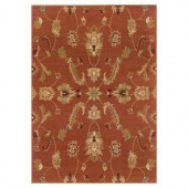 LR Resources Timeless Traditional Design in Rust 7 ft. 9 in. x 9 ft. 9 in. Indoor Area Rug
