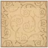 Safavieh Courtyard Natural/Brown 6.6 ft. x 6.6 ft. Square Area Rug