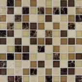 MS International 12 in. x 12 in. Alicante Blend Glass & Stone Mesh-Mounted Mosaic Tile