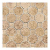 Daltile Salerno Marrone Chiaro 12 in. x 12 in. x 6mm Ceramic Octagon Mosaic Floor and Wall Tile (10 sq. ft. / case)