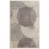 Nourison Graphic Illusions Grey 2 ft. 3 in. x 3 ft. 9 in. Scatter Rug
