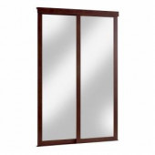 Pinecroft 48 in. x 80-1/2 in. Sliding Mirror Fusion Chocolate Frame