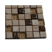 Splashback Tile Tapestry Hydraneum Mixed Materials With Copper Deco Floor and Wall Tile - 6 in. x 6 in. Tile Sample