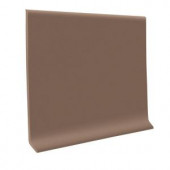 ROPPE Toffee 4 in. x 1/8 in. x 48 in. Vinyl Cove Base (30 Pieces / Carton)