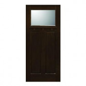 Main Door Craftsman Collection 1 Lite Prefinished Antique Solid Mahogany Type Wood Slab Entry Door