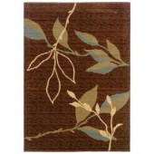 LR Resources Oversized Leaf Design Light Browns and Light Moss 7 ft. 9 in. x 9 ft. 9 in. This is a plush indoor only Area Rug