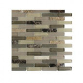 Splashback Tile Cleveland Blanche Mini Brick Mixed Materials Floor and Wall Tile - 6 in. x 6 in. Tile Sample