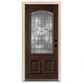 Steves & Sons Star 3/4-Arch Lite Prefinished Mahogany Wood Entry Door