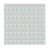 Daltile Sonterra Glass Ice White Iridescent 12 in. x 12 in. x 6mm Glass Sheet Mounted Mosaic Wall Tile (10 sq. ft. / case)