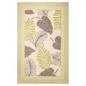Kas Rugs Green Scape Ivory/Green 7 ft. 6 in. x 9 ft. 6 in. Area Rug