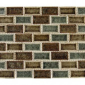 MS International 12 in. x 12 in. Fossil Canyon Glass Mesh-Mounted Mosaic Tile