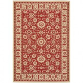 Safavieh Courtyard Red/Creme 5.3 ft. x 7.6 ft. Area Rug