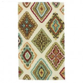 Loloi Rugs Olivia Life Style Collection Ivory Multi 2 ft. 3 in. x 3 ft. 9 in. Accent Rug