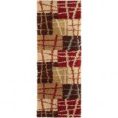 Tayse Rugs Casual Shag Multi 2 ft. 7 in. x 7 ft. 3 in. Transitional Runner