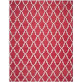 Safavieh Dhurries Red/Ivory 8 ft. x 10 ft. Area Rug