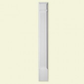 Fypon 7 in. x 90 in. Polyurethane Fluted Pilaster Moulded with 13-3/16 in. Plinth Block