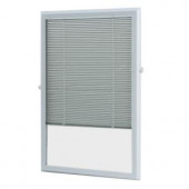 ODL 22 in. W x 36 in. H Add-On Enclosed Aluminum Blinds White Steel & Fiberglass Doors with Raised Frame Around Glass