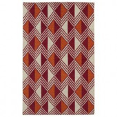 Kaleen Nomad Red 3 ft. 6 in. x 5 ft. 6 in. Area Rug