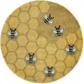 Momeni Caprice Collection Honeycomb 5 ft. x 5 ft. Round Area Rug