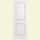 Masonite Safe-N-Sound Roman Smooth 2-Panel Round Top Solid Core Primed Composite Interior Door Slab