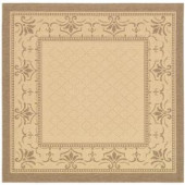 Safavieh Courtyard Natural/Brown 7.8 ft. x 7.8 ft. Square Area Rug