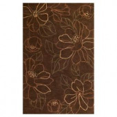 Kas Rugs Floral Place Mocha 3 ft. 3 in. x 5 ft. 3 in. Area Rug
