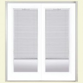 Masonite 60 in. x 80 in. Painted Prehung Right-Hand Inswing Mini Blind Steel Patio Door with No Brickmold