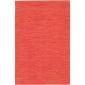 Chandra India Bright Red 3 ft. 6 in. x 5 ft. 6 in. Indoor Area Rug